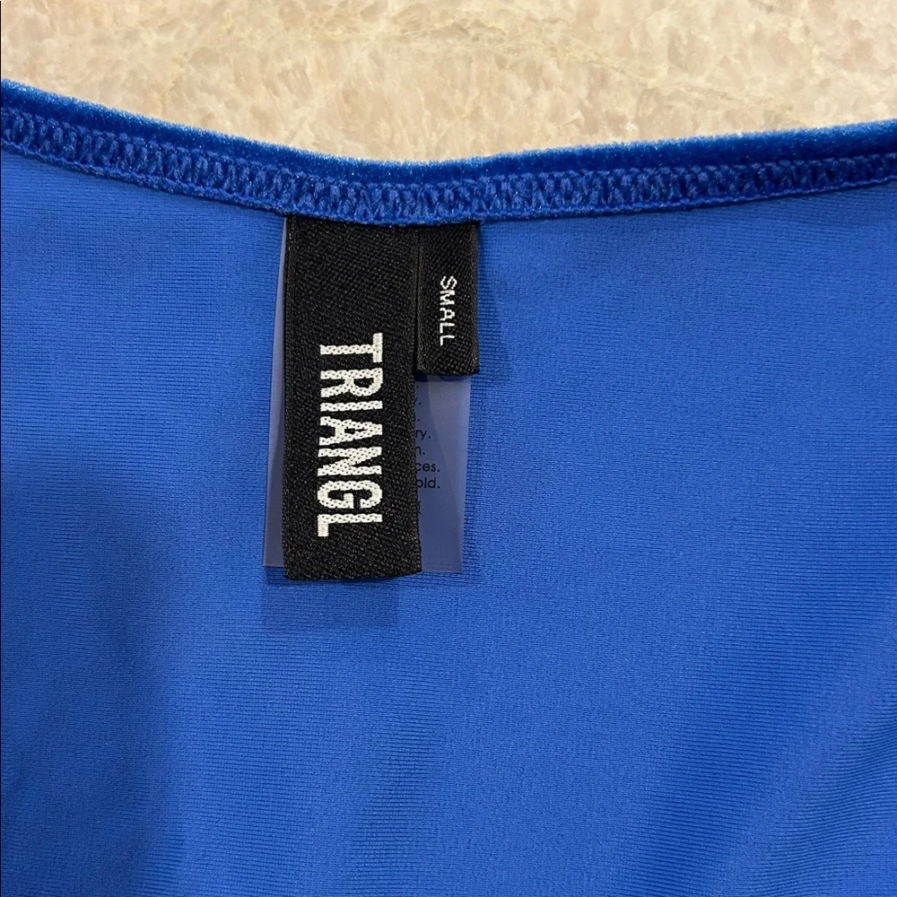 triangl swimwear Royal Blue Velvet Bikini Set